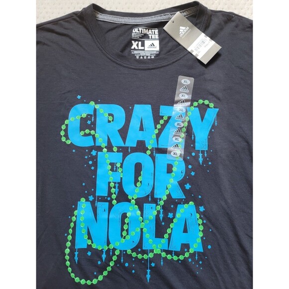 NWT adidas CRAZY FOR NOLA 2017 NBA ALL STAR GAME Climalite wicking tee black XL - Picture 3 of 5